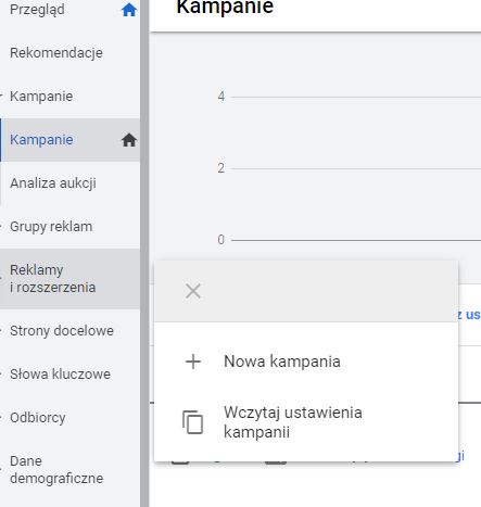 nowa kampania adwords