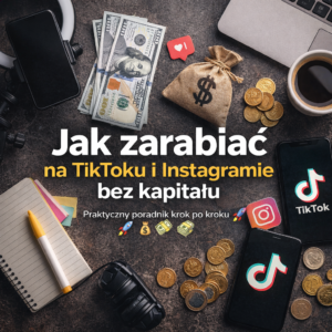 Jak zarabiać na TikToku i Instagramie bez kapitału - okładka e-booka